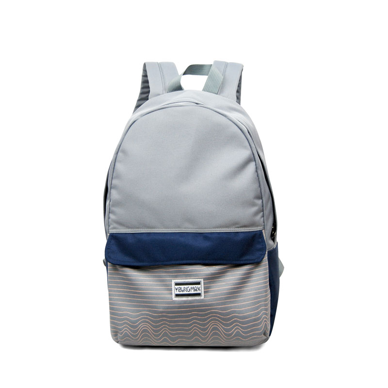 Customizable polyester backpacks in grey